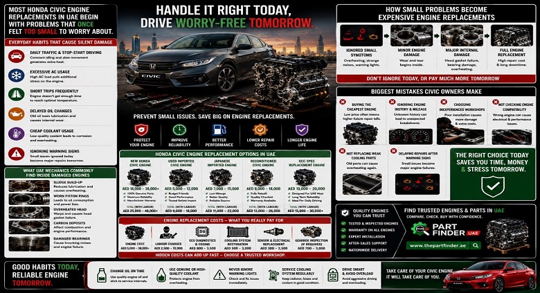 Civic Replacement Engines in UAE