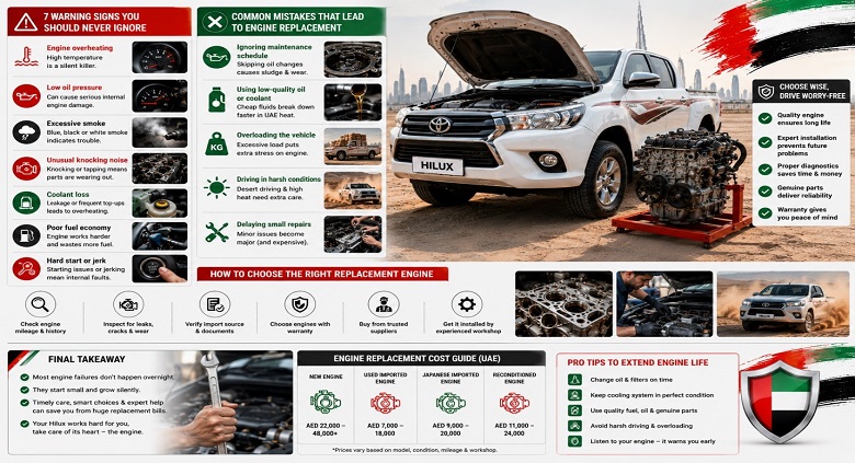 Hilux Replacement Engines in UAE