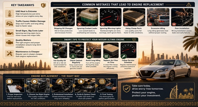 Altima Replacement Engines in UAE