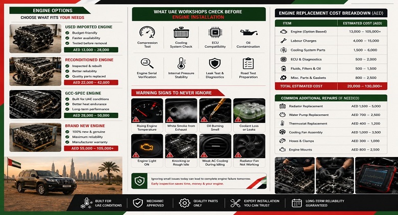 Prado Replacement Engines in UAE