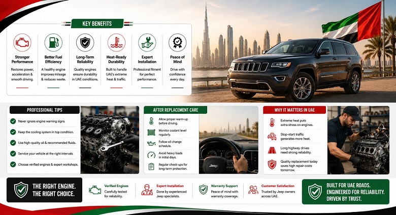 Grand Cherokee Replacement Engines in UAE