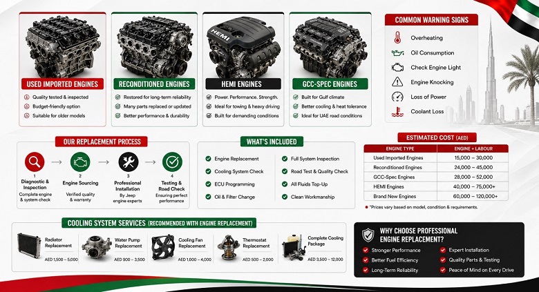 Jeep Grand Cherokee Engines in UAE