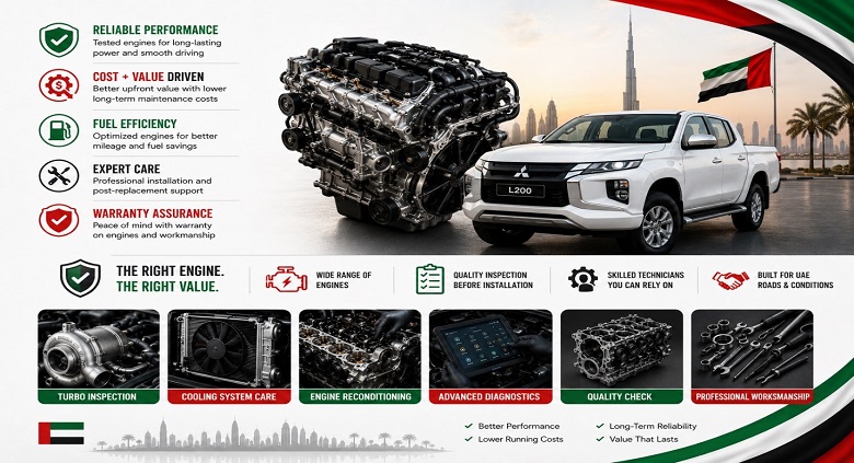 L200 Cherokee Replacement Engines in UAE