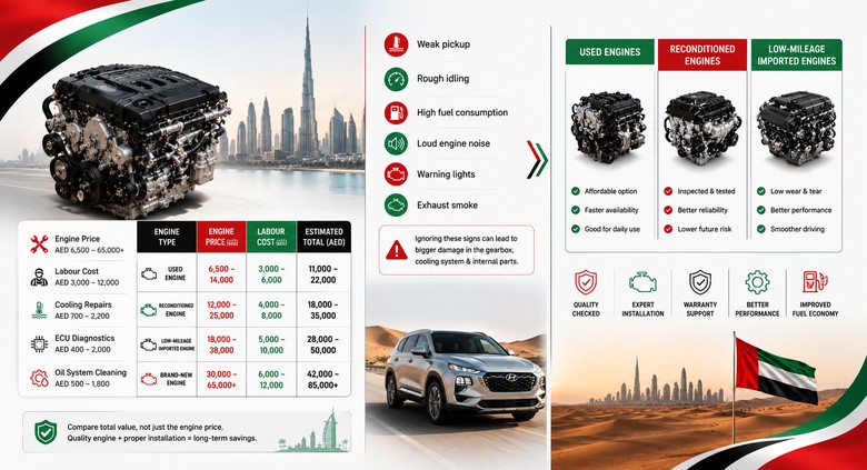 Santa Fe Replacement Engines in UAE