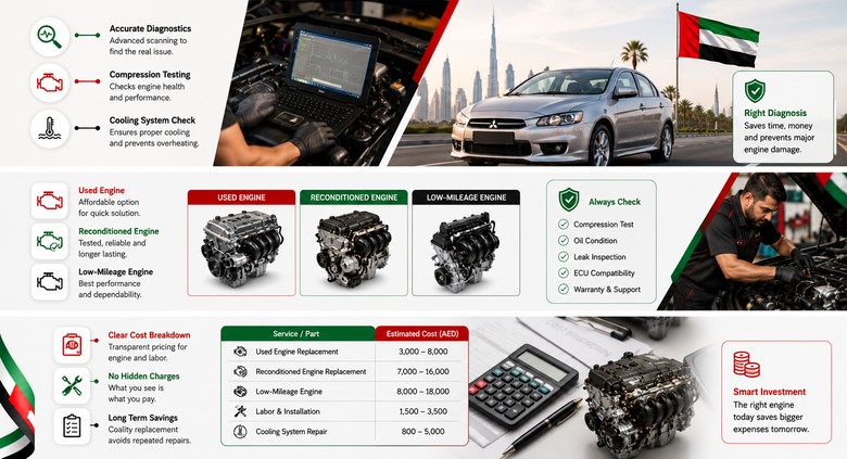 Lancer Replacement Engines in UAE