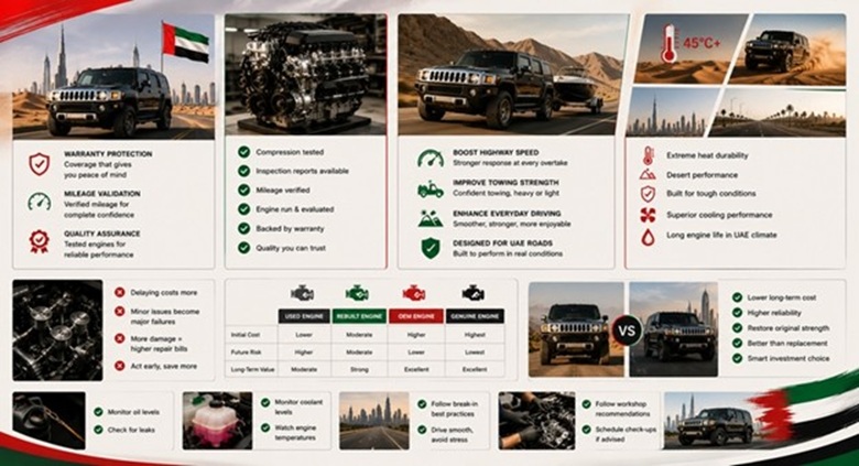 Hummer H3 Engine for Sale in UAE 