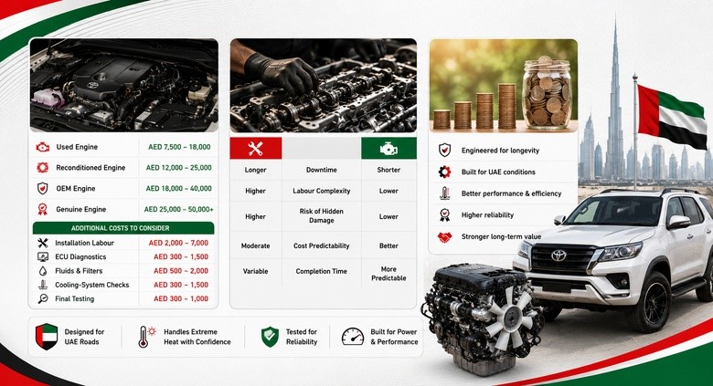 Fortuner Replacement Engines in UAE