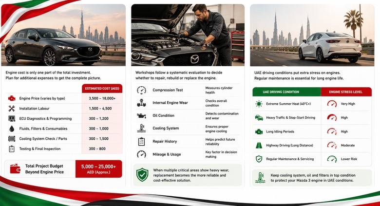 Mazda 3 Replacement Engines in UAE