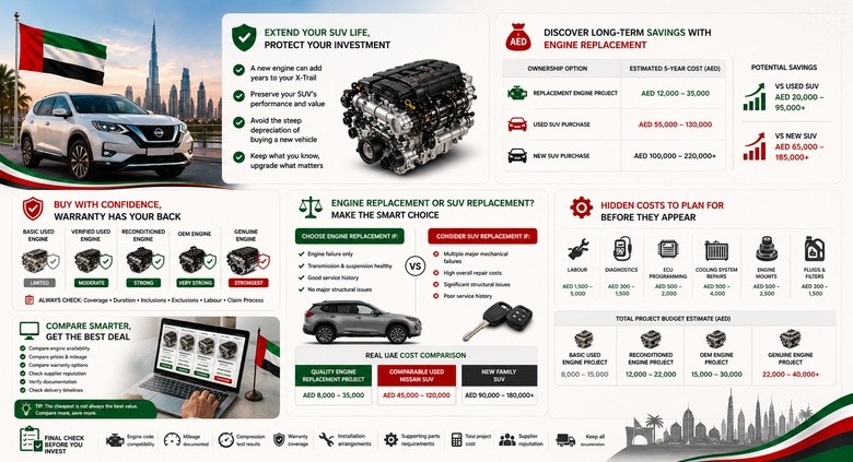 Nissan X-Trail Engine for Sale in UAE