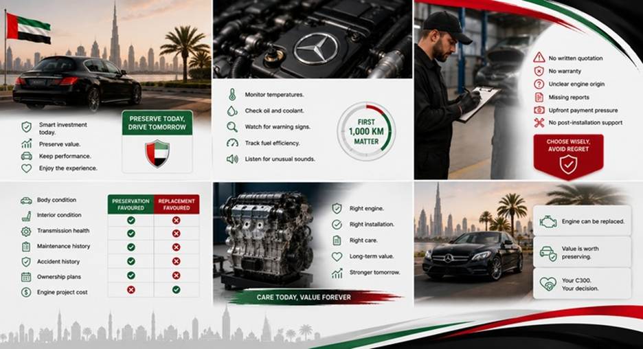 Mercedes C300 Engines in UAE