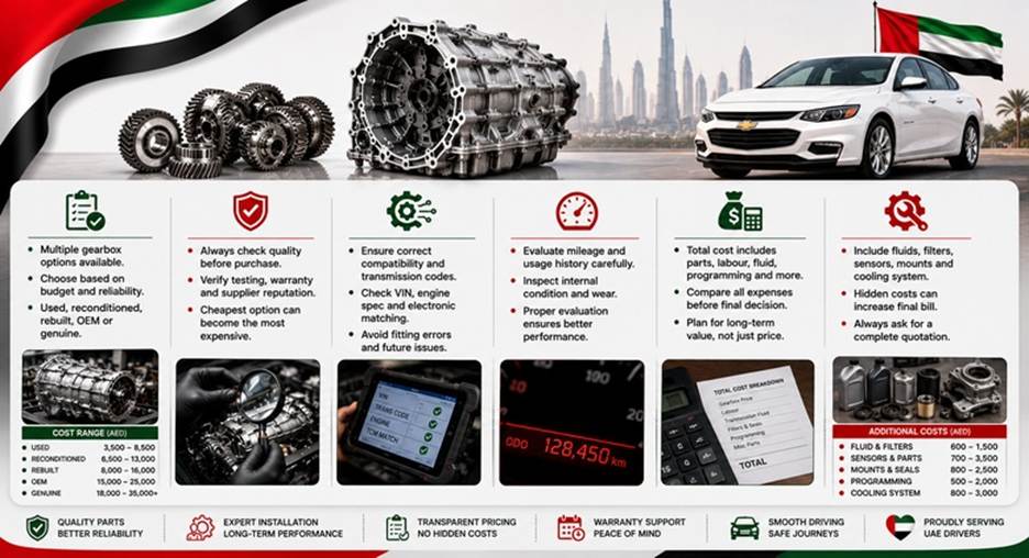 Chevrolet Malibu Gearboxes in UAE