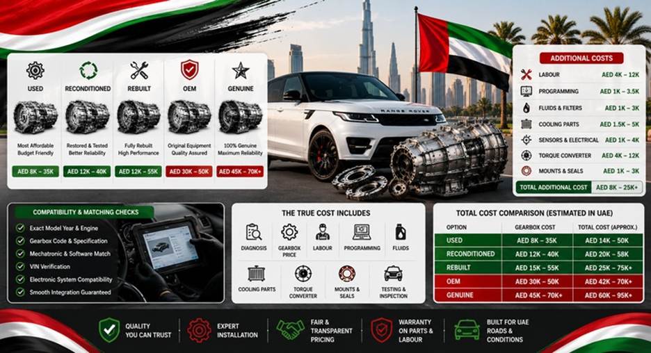 Range Rover Sport Gearboxes in UAE