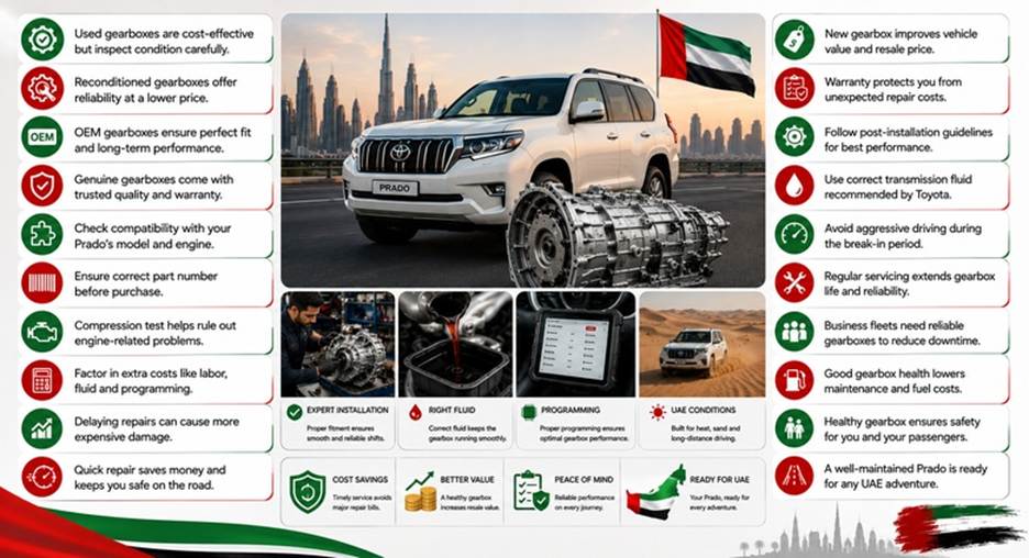 Toyota Land Cruiser Prado Gearboxes in UAE
