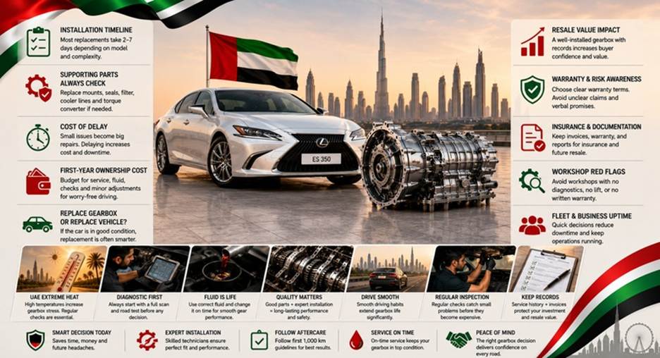 Lexus ES 350 Gearboxes in UAE