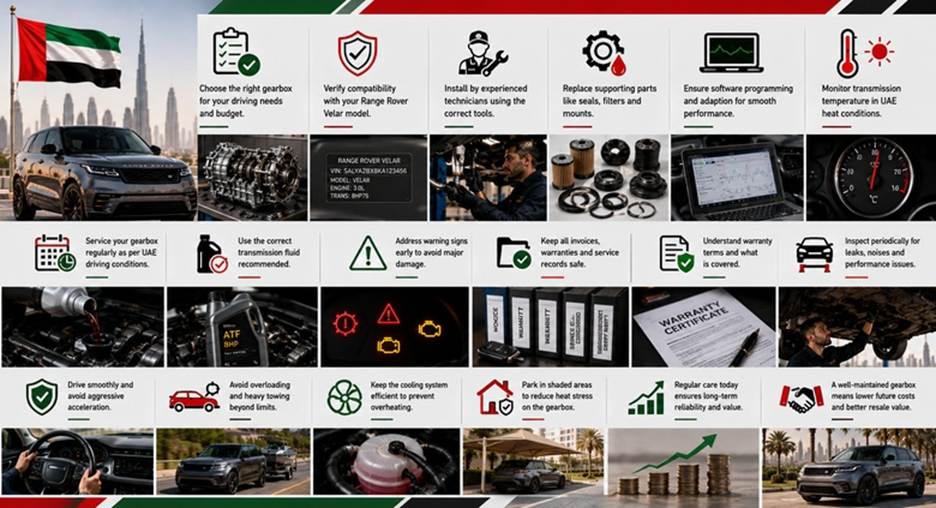 Range Rover Velar Gearboxes in UAE