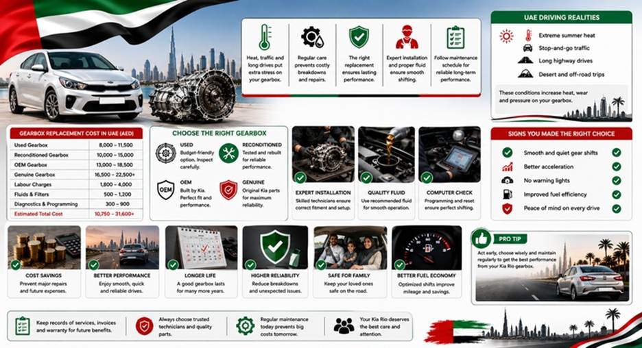 Kia Rio Gearboxes in UAE