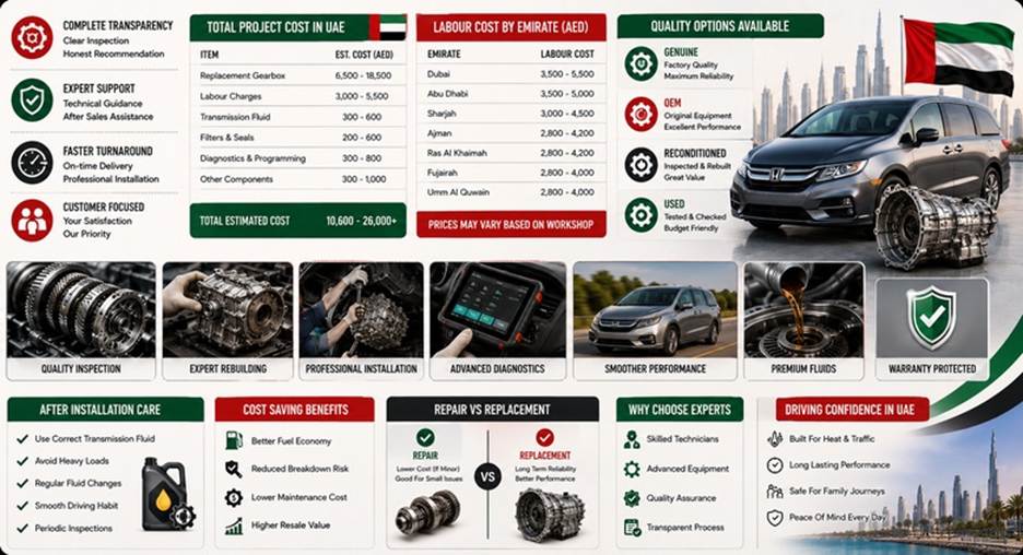 Honda Odyssey Gearboxes in UAE