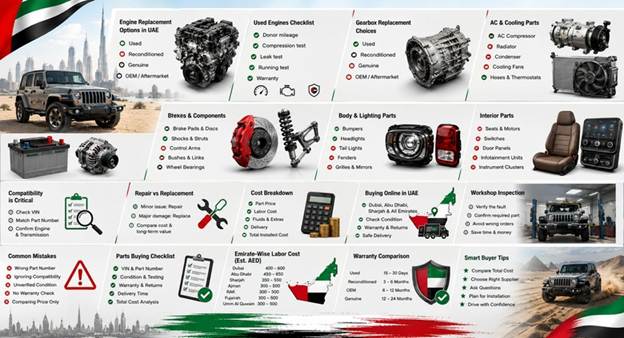 Used Jeep Spare Parts UAE