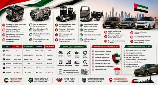 Used Land Rover Spare Parts UAE