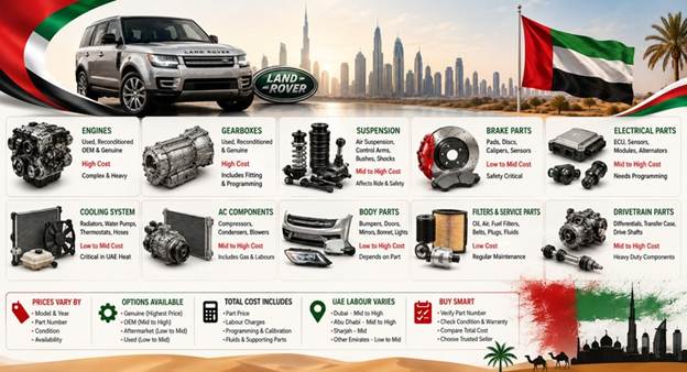 Used Land Rover Spare Parts UAE