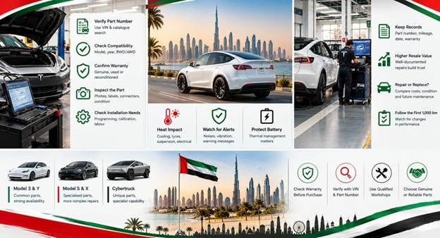 Used Tesla Spare Parts UAE