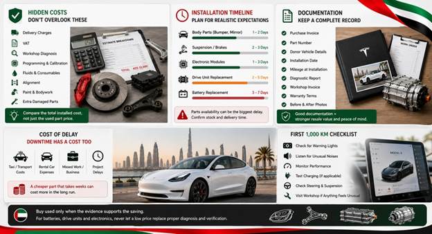 Used Tesla Spare Parts UAE
