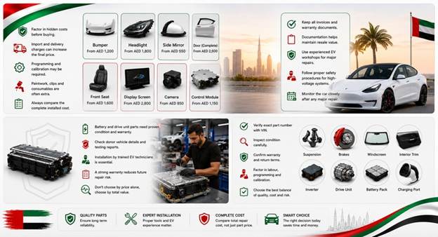 Used Tesla Spare Parts UAE