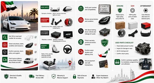New Tesla Spare Parts UAE