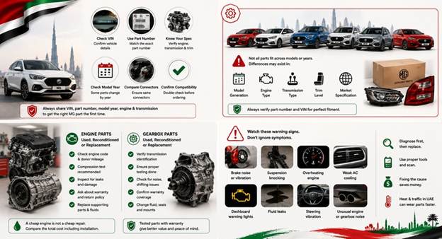 New MG Spare Parts UAE