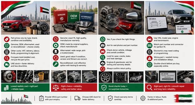 Used MG Spare Parts UAE