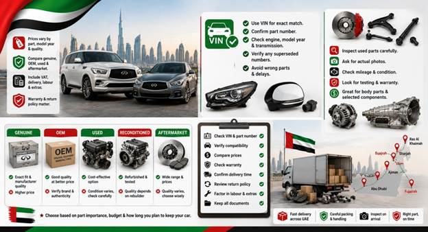 New Infiniti Spare Parts UAE
