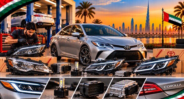 Left and right replacement headlights for Toyota Corolla