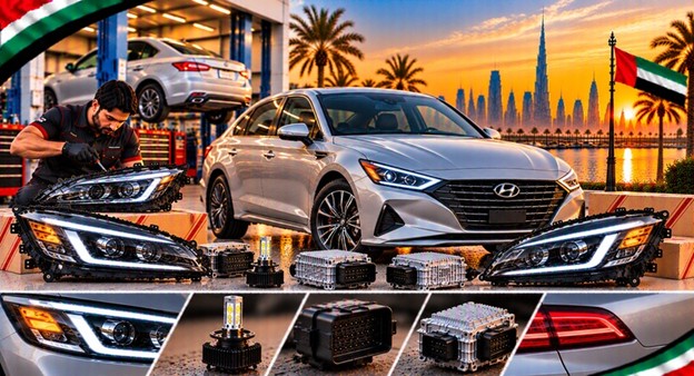 Left and right replacement headlights for Hyundai Sonata