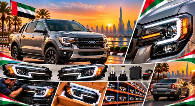 Left and right replacement headlights for Ford Ranger