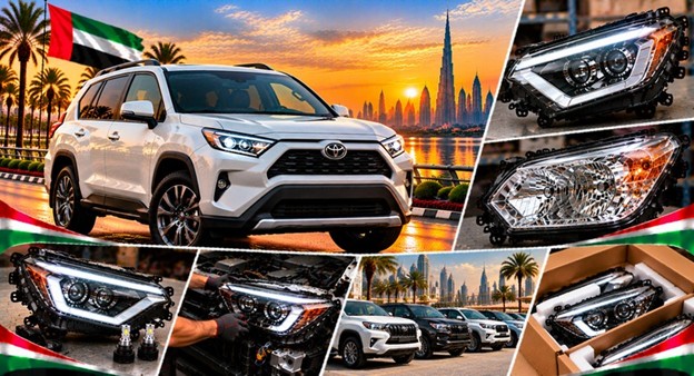 Left and right replacement headlights for Toyota RAV4