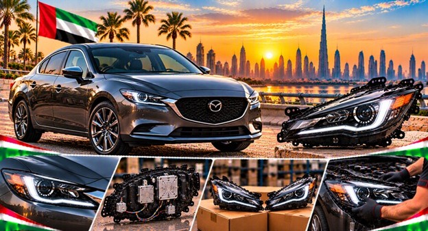 Mazda 6 headlight assembly with lens and housing