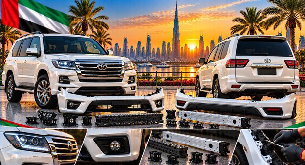 Replacement front bumper for Toyota Land Cruiser in the UAE