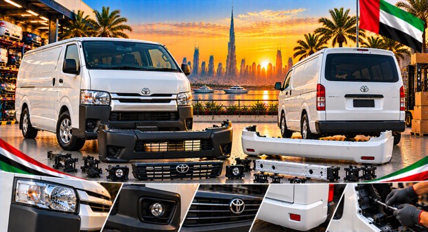 Replacement front bumper for Toyota Hiace in the UAE