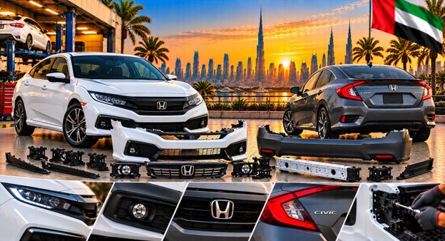 Replacement front bumper for Honda Civic in the UAE