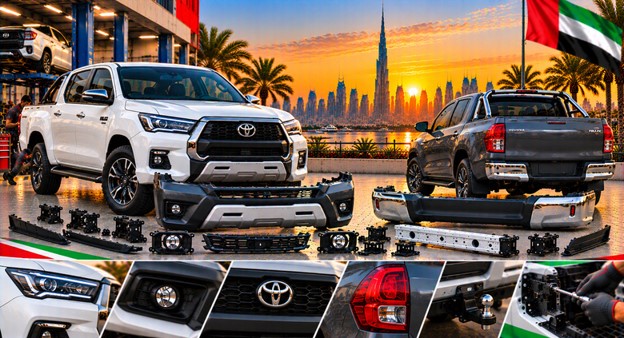Replacement front bumper for Toyota Hilux in the UAE