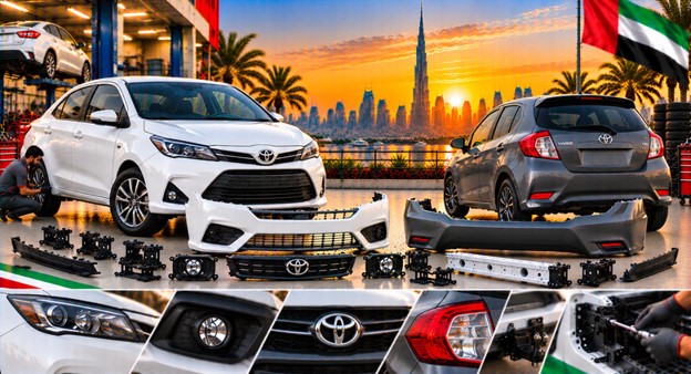 Toyota Yaris rear bumper for vehicle repair and replacement