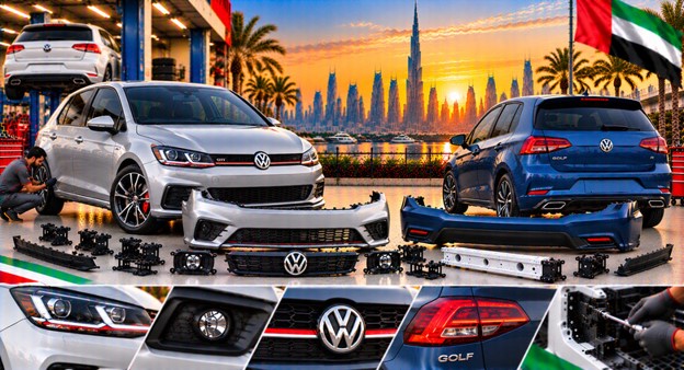 Volkswagen Golf rear bumper for vehicle repair and replacement