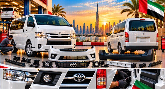Replacement front bumper for Toyota Hiace in the UAE