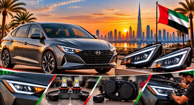 Left and right replacement headlights for Hyundai Elantra/Avante