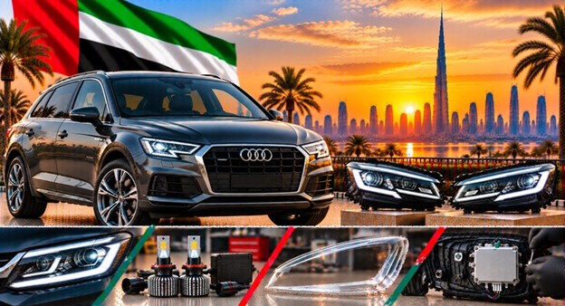 Left and right replacement headlights for Audi Q5