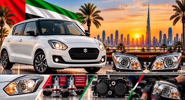 Left and right replacement headlights for Suzuki Swift