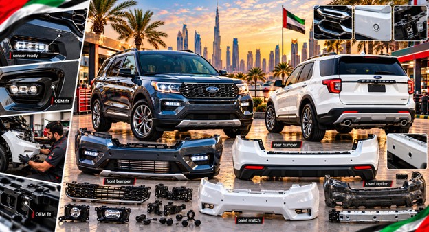 Ford Explorer rear bumper for vehicle repair and replacement