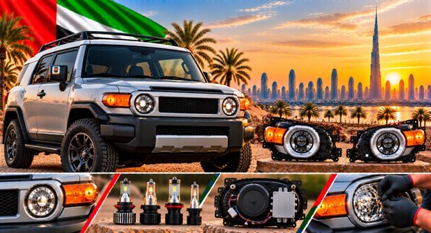 Left and right replacement headlights for Toyota FJ Cruiser