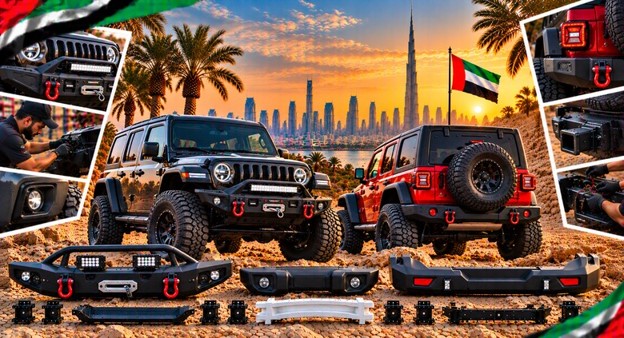 Jeep Wrangler rear bumper for vehicle repair and replacement