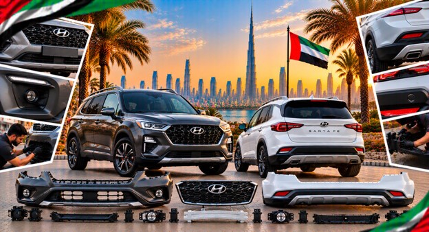 Hyundai Santa Fe rear bumper for vehicle repair and replacement